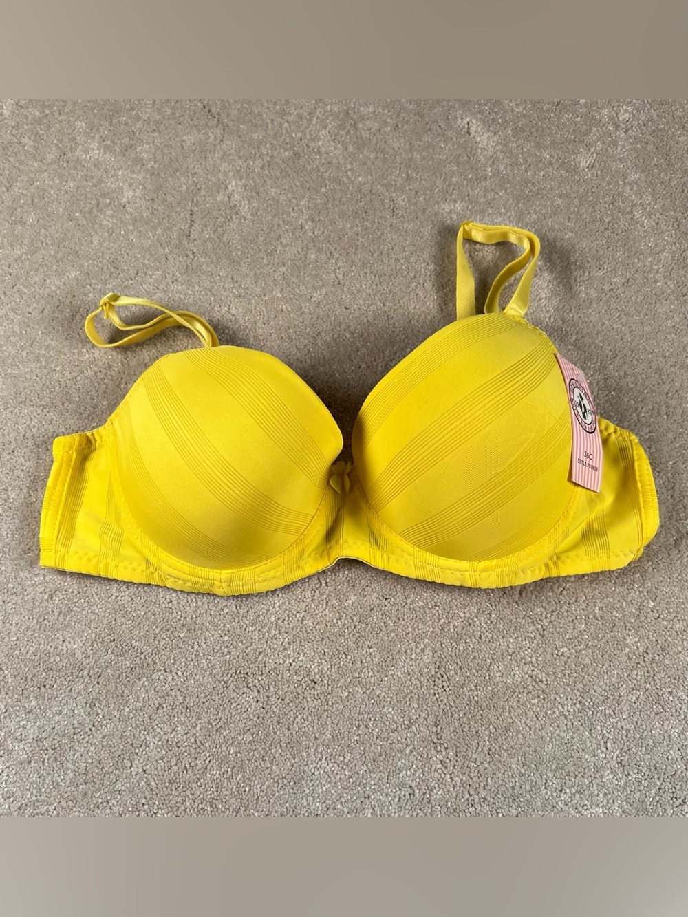 Yellow Bra‎ NWT Paris Pink 36C Lightly Padded